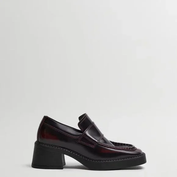 NIB! SOLD OUT COLOR! MIISTA KARINA BURGUNDY BRUSH OFF LEATHER LOAFERS sz38 - Picture 14 of 15